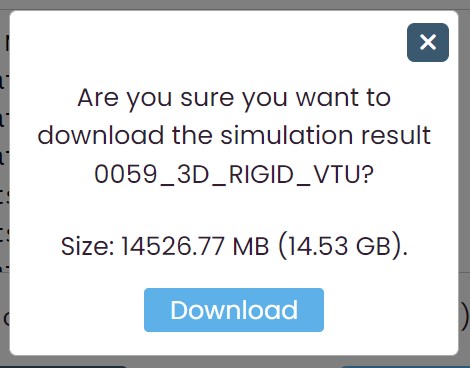 Confirm download for simulation results tab