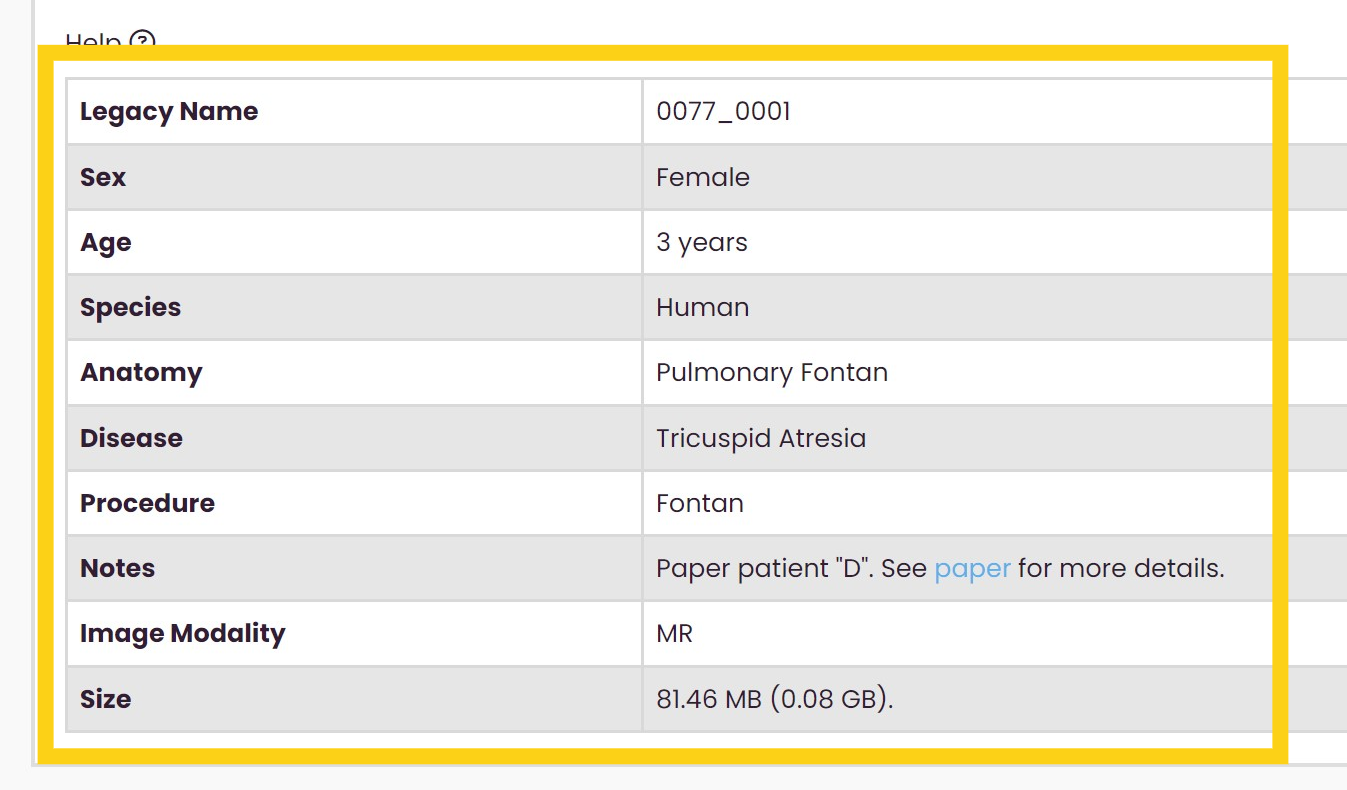 Details table under image and name highlight details